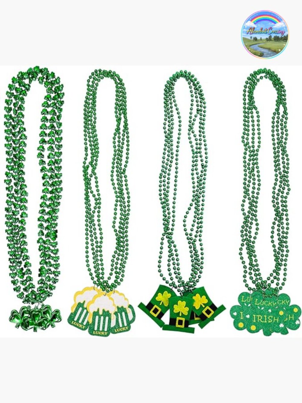 18PCS St. Patrick's Day Shamrock Necklaces Party Favors